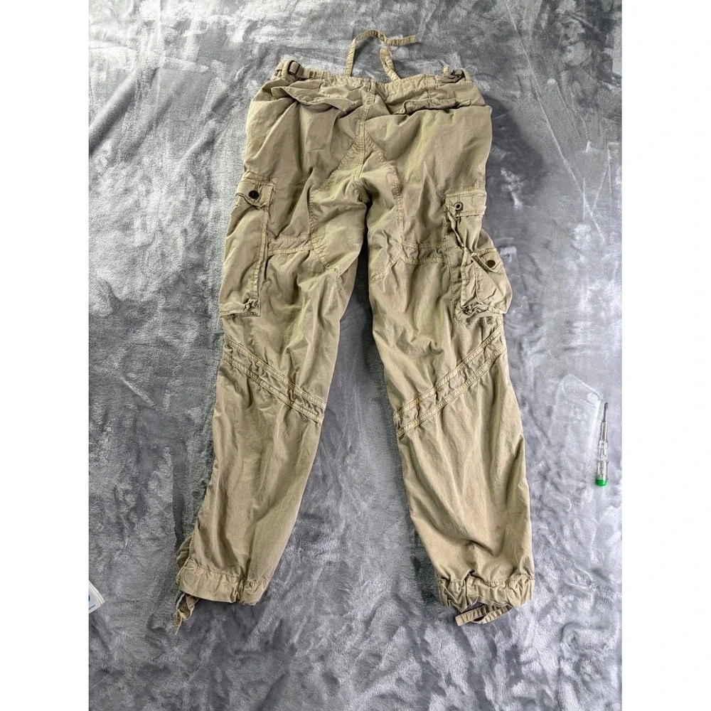 Vtg Polo Ralph Lauren Military Cargo Mens Pants Size 33 Tan Reinforced Stitching